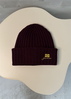 Core future wool knit hue Burgundy A6930 Ganni 